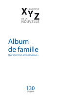 Revue XYZ de la nouvelle, no 130
